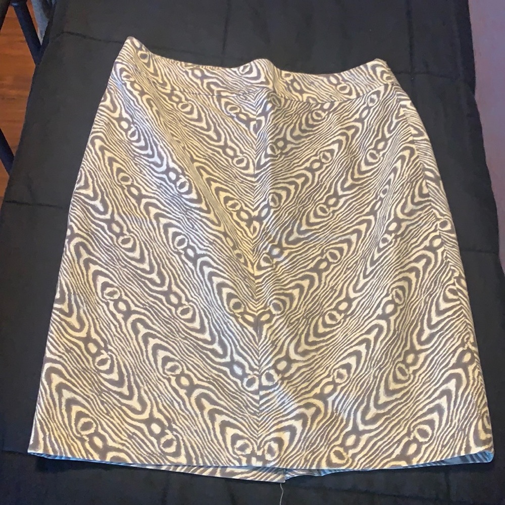 Anthropologie Woodcut Fully Lined Pencil Skirt